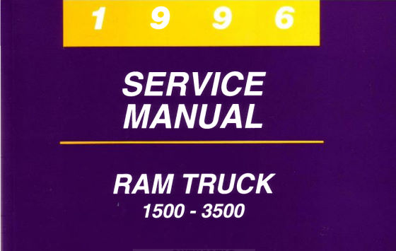 1996 RAM 1500/2500/3500 Owner's Manual