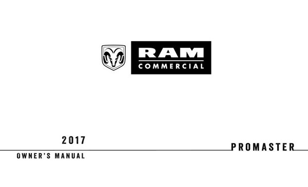 2017 RAM Promaster Owner's Manual