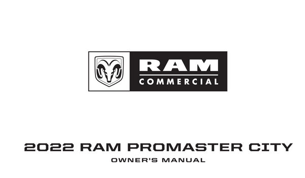 2023 RAM Promaster City Owner's Manual